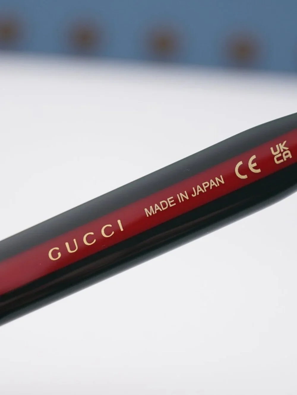 Gucci GG1870O 002 Square Eyeglasses 53mm - Havana / Green / Red